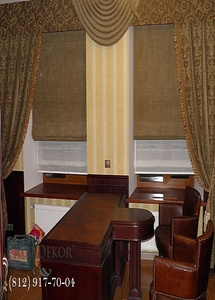 Римские шторы в офисе фото